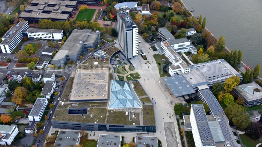 Bonn from the bird's eye view: World Conference Center on Platz of Vereinten Nationen in Bonn in the state North Rhine-Westphalia, Germany