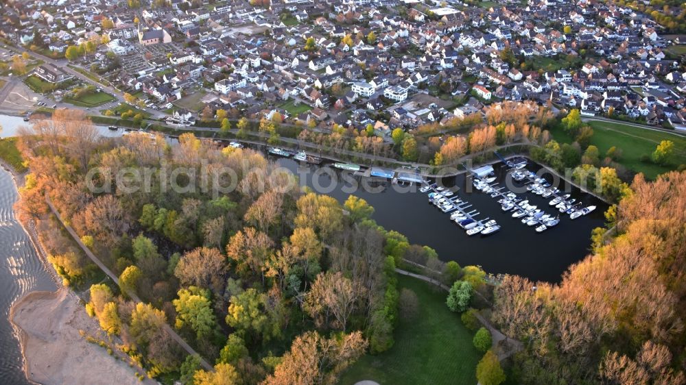 Niederkassel from the bird's eye view: Marina in Niederkassel in the state North Rhine-Westphalia, Germany