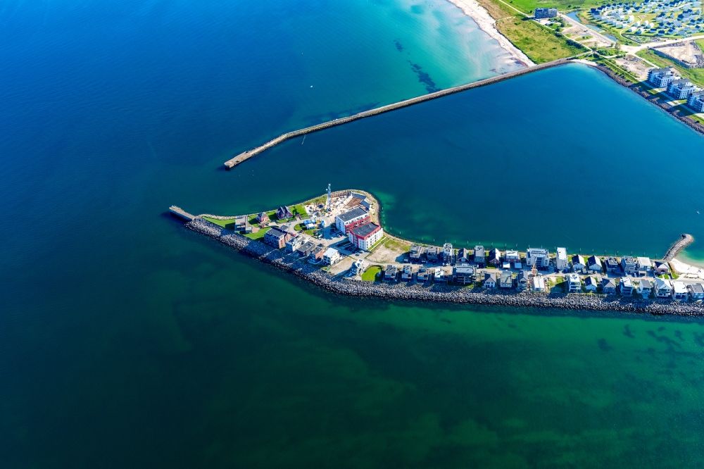 Aerial photograph Kappeln - Pleasure boat marina with docks and moorings on the shore area Ostsee in Kappeln in the state Schleswig-Holstein, Germany