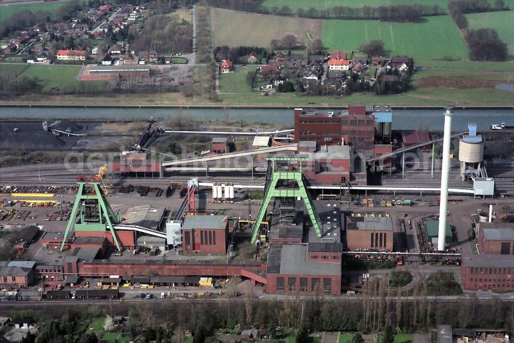 Bergkamen from the bird's eye view: Coal mine Haus Aden in Bergkamen in North Rhine-Westphalia