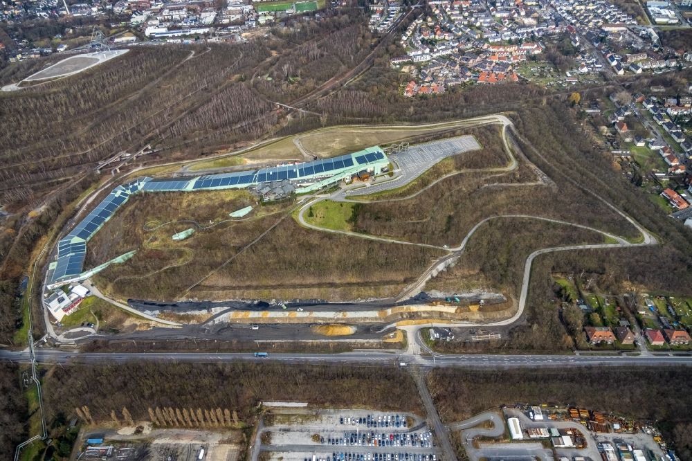 Aerial photograph Bottrop - The mine Prosper and the alpine center in Bottrop in the state of North Rhine-Westphalia