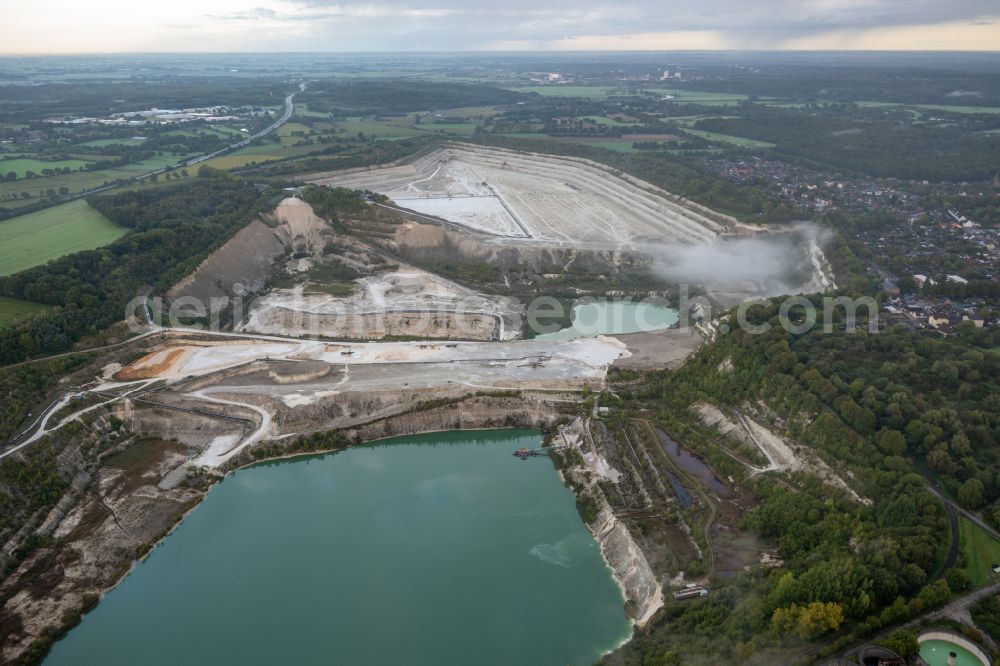 Rethwisch from the bird's eye view: Site and Terrain of overburden surfaces Cement opencast mining in Rethwisch in the state Schleswig-Holstein, Germany
