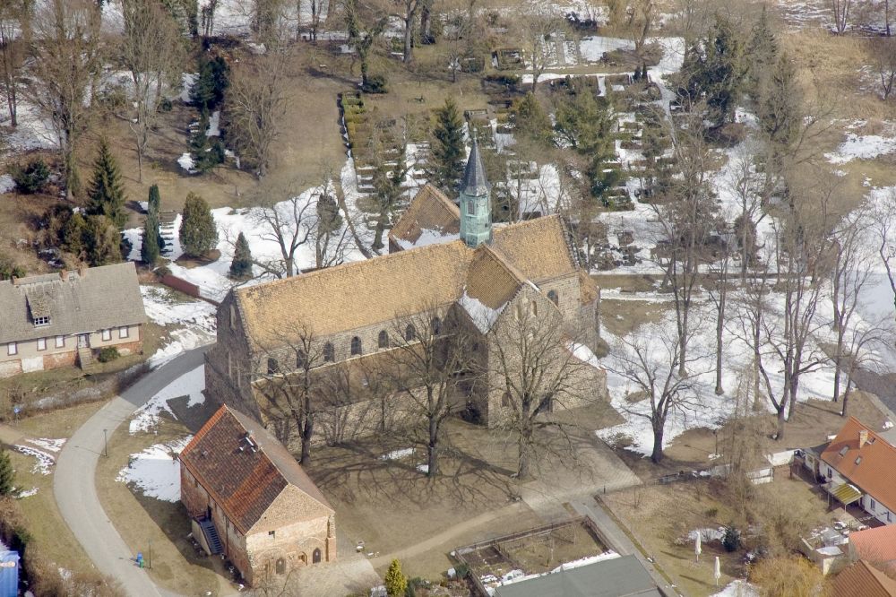 Aerial photograph Kloster Zinna - Premises with the buildings of the Cistercian monastery of Kloster Zinna in Brandenburg