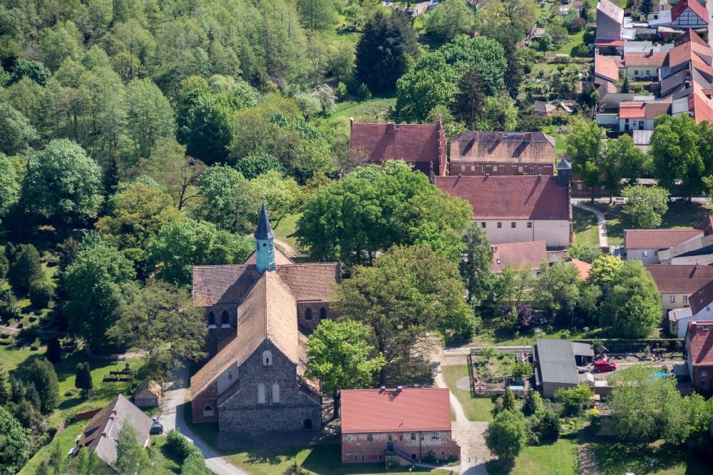 Aerial photograph Jüterbog - Premises with the buildings of the Cistercian monastery of Kloster Zinna in Brandenburg