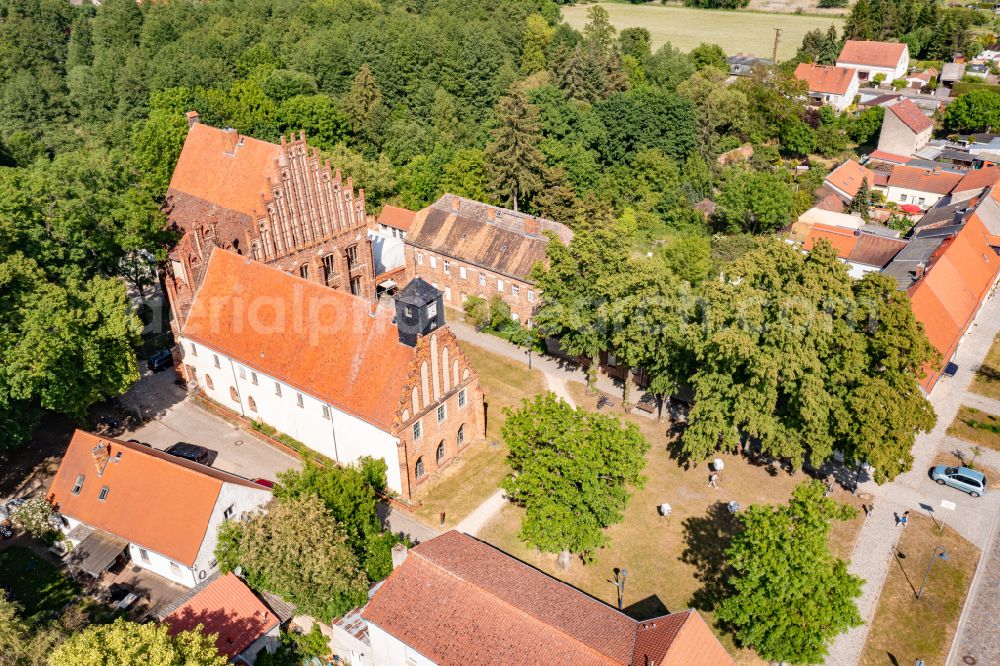 Aerial image Kloster Zinna - Premises with the buildings of the Cistercian monastery of Kloster Zinna in Brandenburg