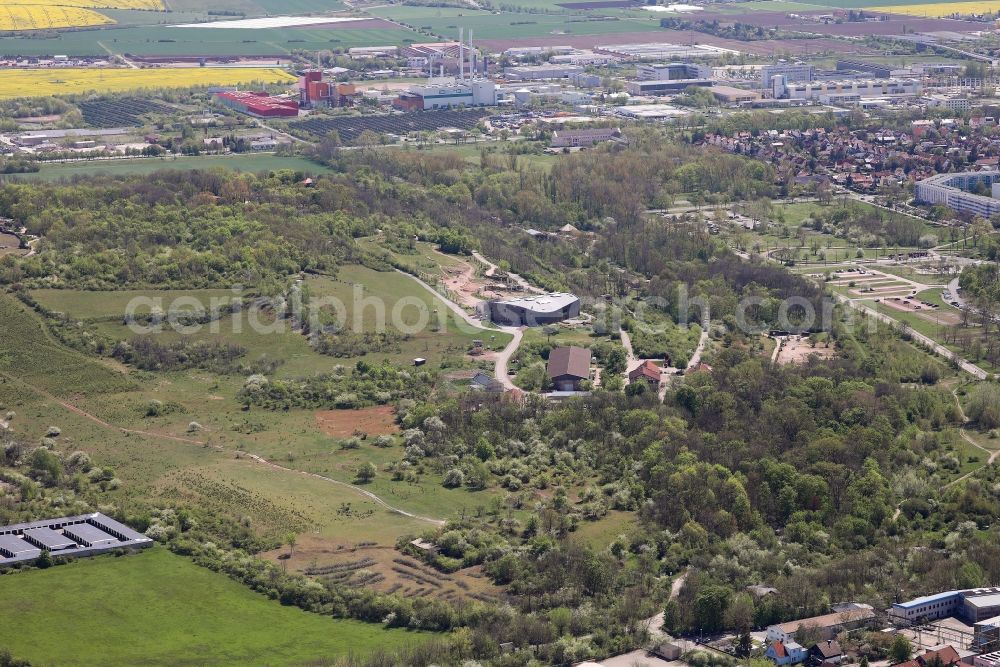Aerial image Erfurt - Zoo grounds Thueringer Zoopark Erfurt in the district Hohenwinden in Erfurt in the state Thuringia, Germany