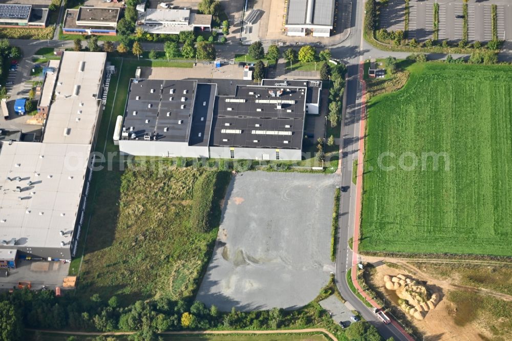 Aerial photograph Stade - Building and production halls on the premises SEARTEX Stade in Stade in the state Lower Saxony, Germany