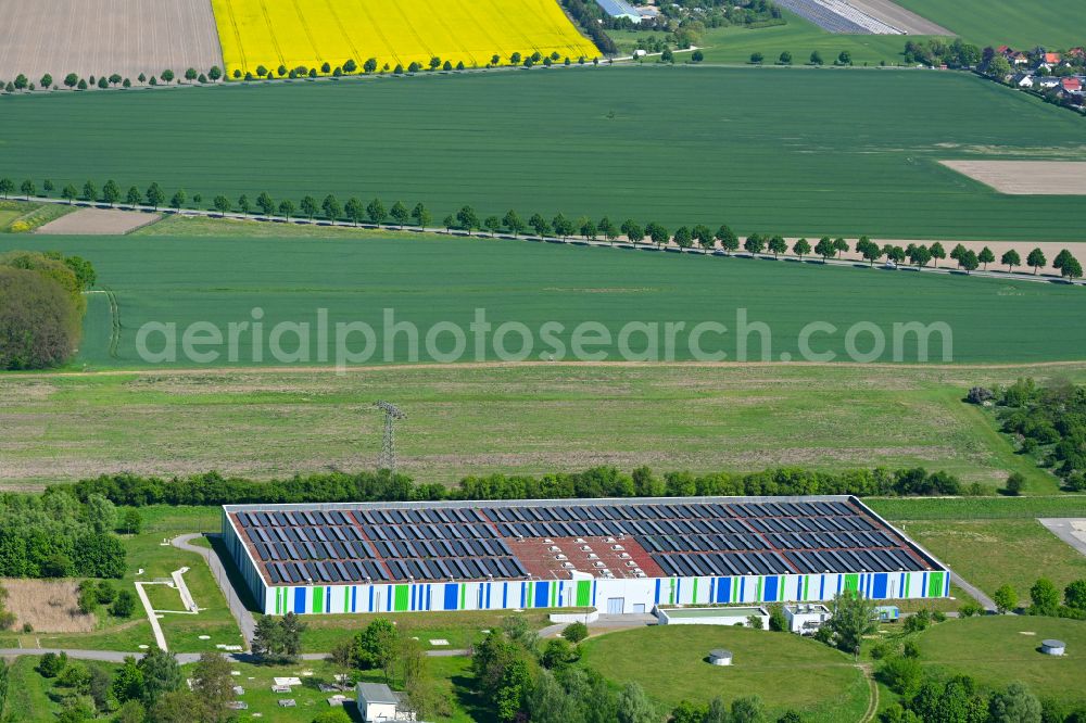 Lindenberg from the bird's eye view: Pumping station in Lindenberg in the state Brandenburg, Germany