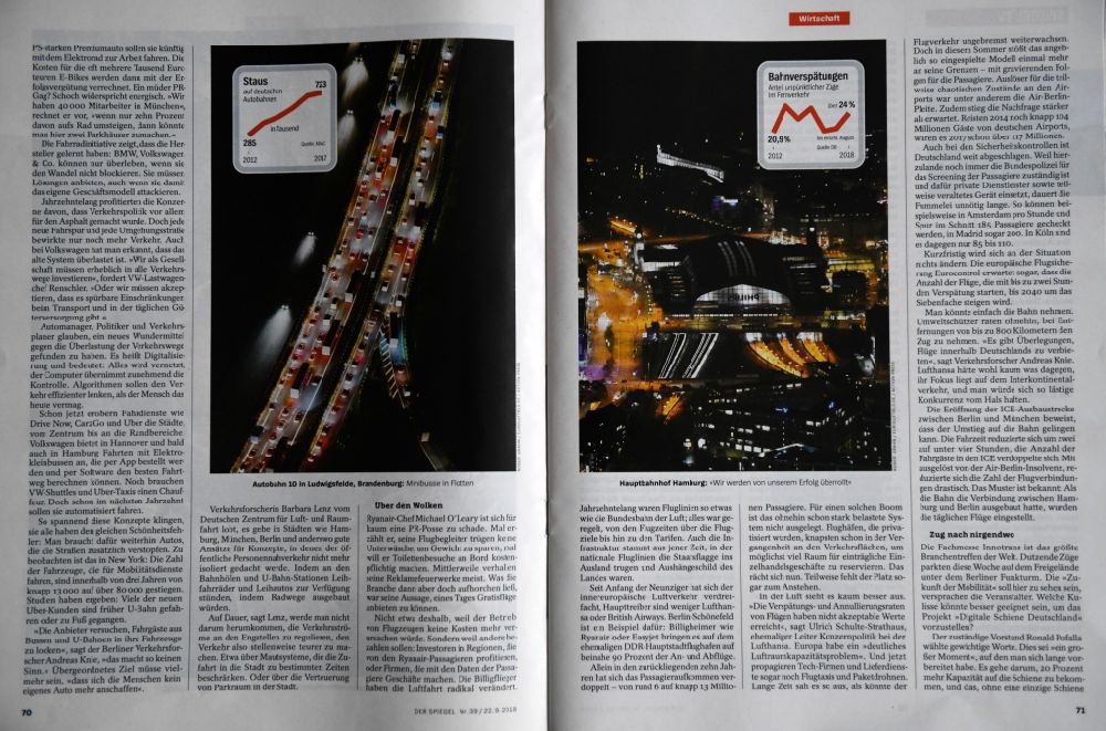 Aerial photograph at night Hamburg - Picture Section / media use of aerial use in the magazine DER SPIEGEL Nr. 39 Seite 70 - 71, added to in Hamburg in the state , Germany