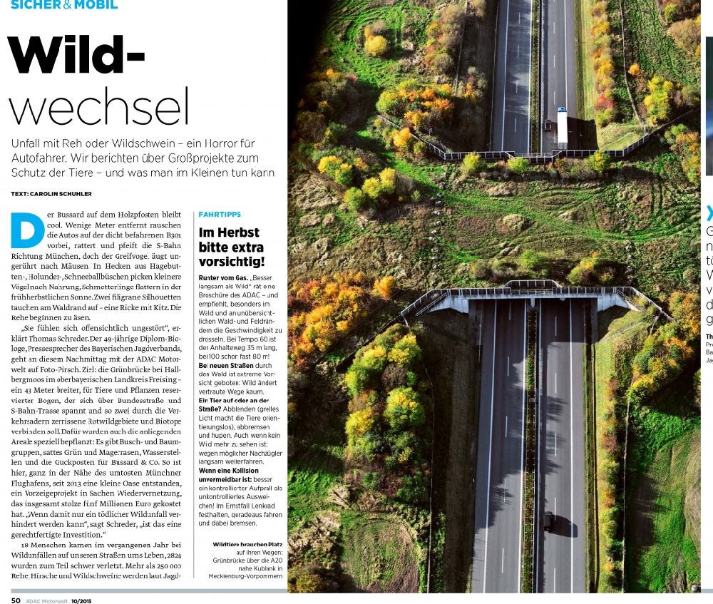 Aerial photograph Kublank - Picture Section / media use of aerial use in the magazine ADAC Magazin Motorwelt 10/2015 Page 50, added to in Kublank in the state Mecklenburg - Western Pomerania