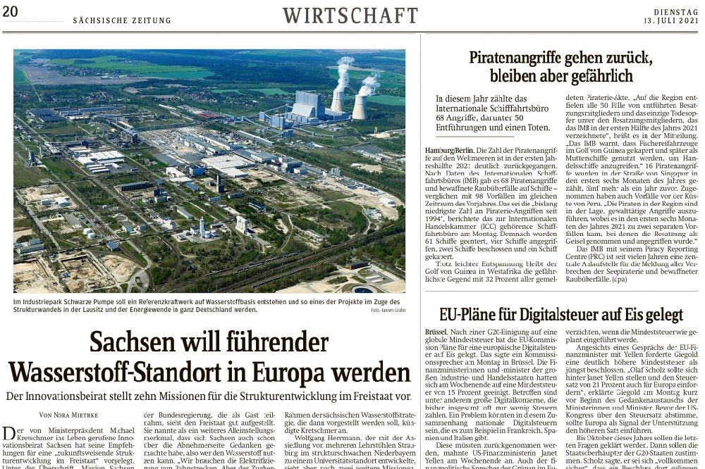 Spreetal from above - Picture Section / media use of aerial use in the Newspaper - daily paper SAeCHSISCHE ZEITUNG Seite 20, added to in Spreetal in the state Saxony, Germany