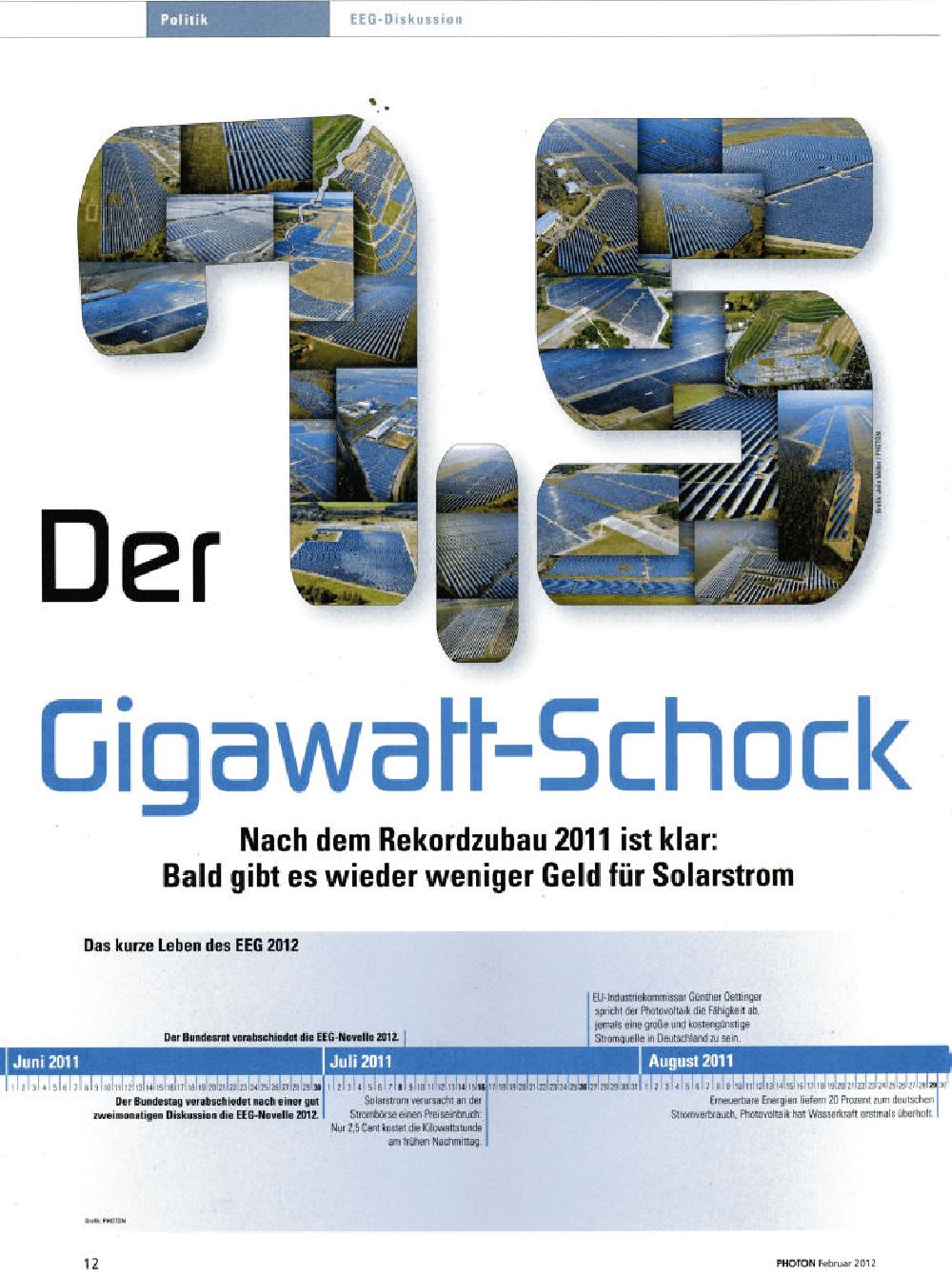 Aachen from above - Belegausschnitt der Luftbildverwendung Solarfelder / Solarkraftwerke bundesweit - Motive in Grafikverwendung PHOTON 2/2012 Seite 12 in Der 7,5 Gigawatt- Schock .