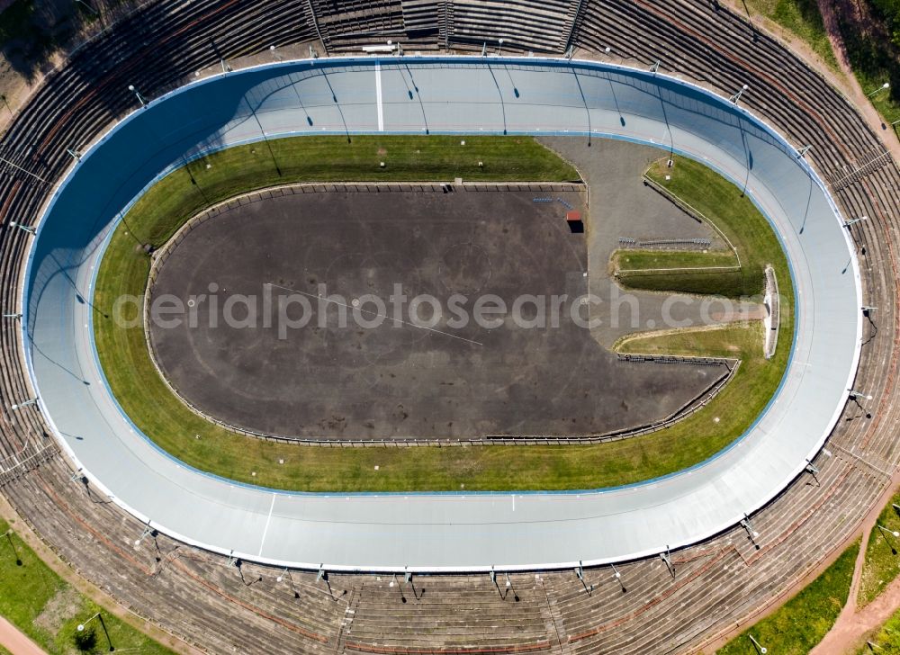Vertical aerial photograph Chemnitz - Vertical aerial view from the satellite perspective of the racetrack racecourse in Chemnitz in the state Saxony